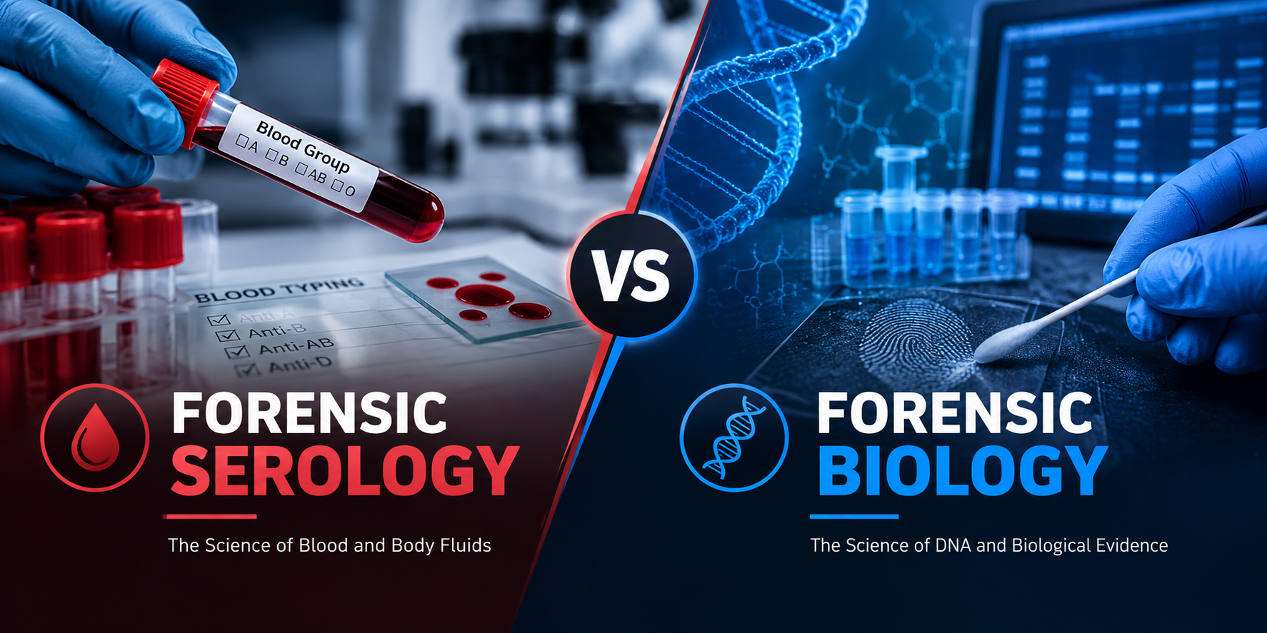 Forensic Serology vs Forensic Biology